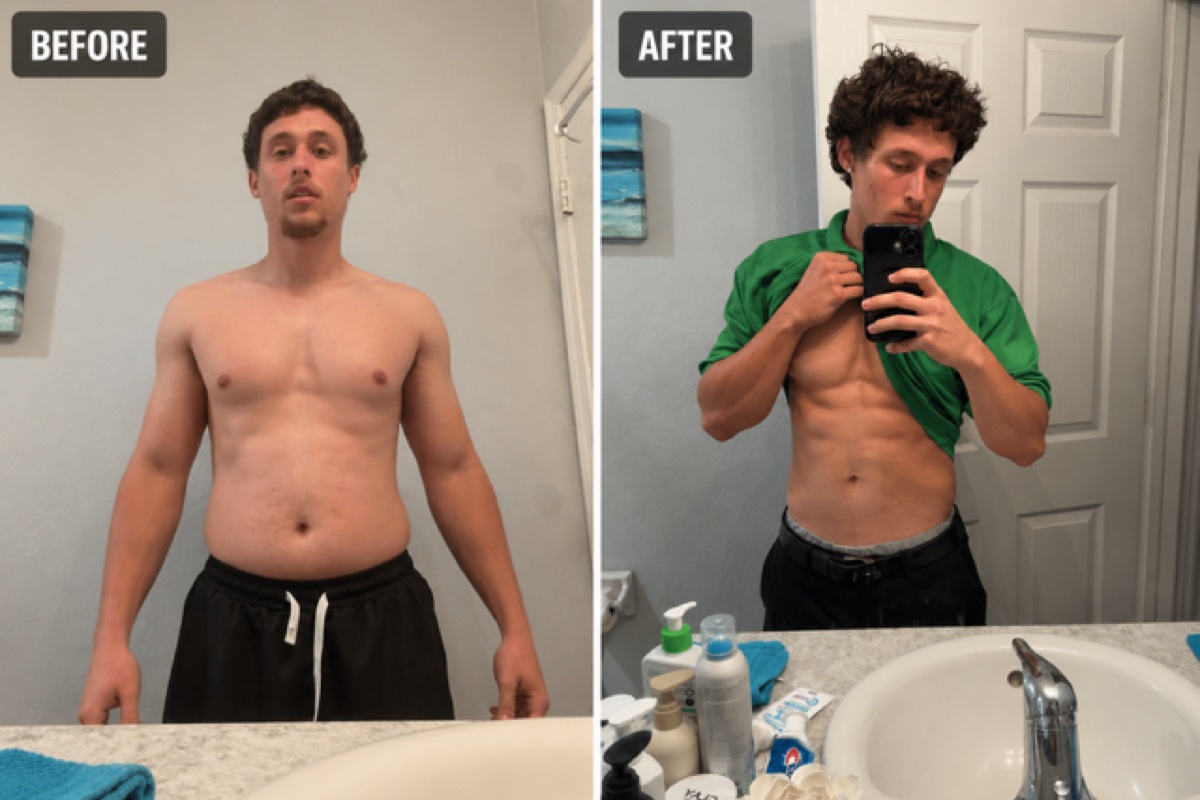 Danny before and after working with Avery