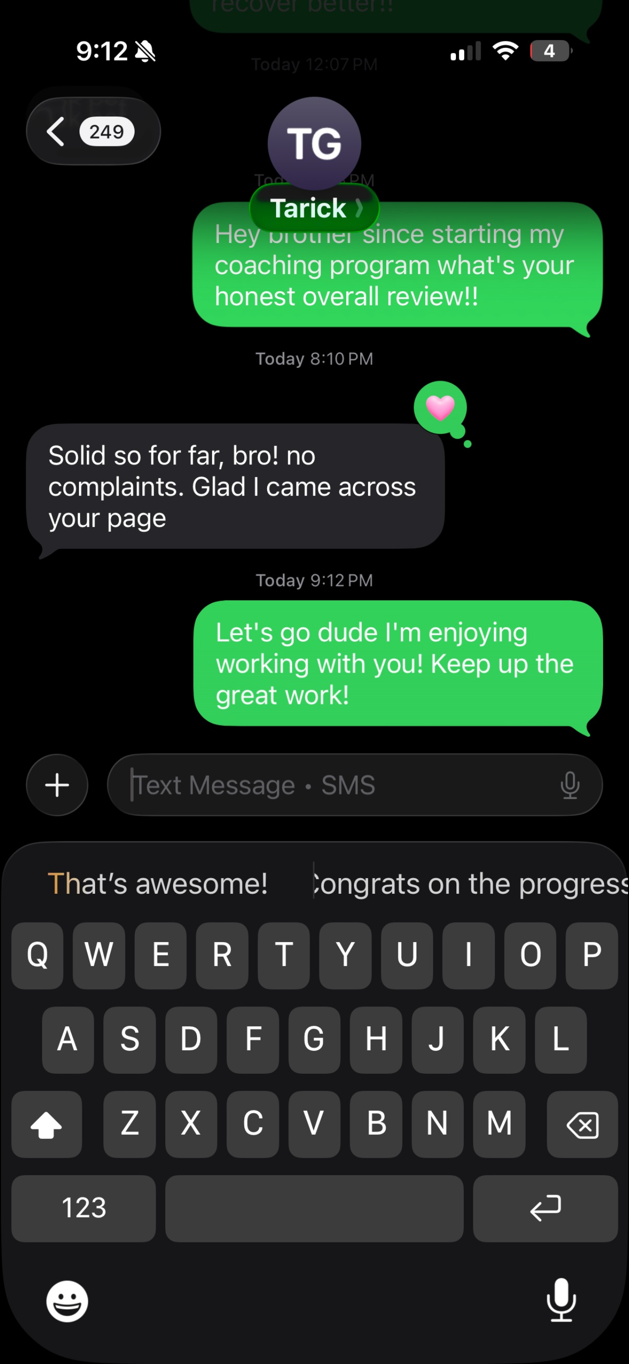 Review from Tarick